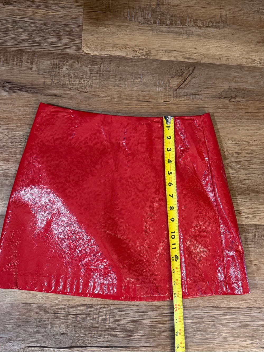 Forever 21 Shiny Red Faux Leather Mini Skirt - Picture 4 of 4